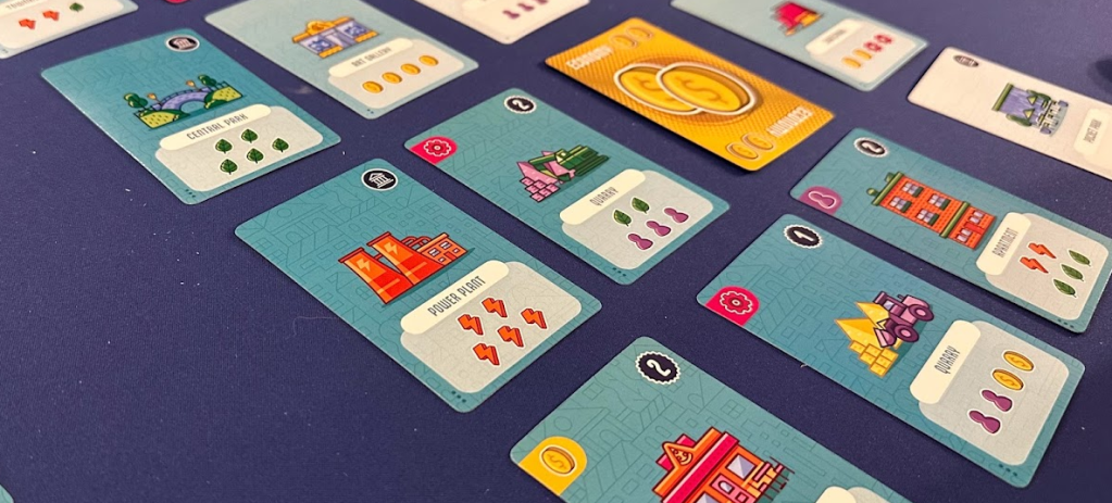 Point City cards displayed in a 4 by 4 grid