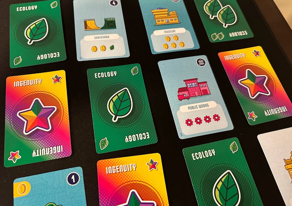 Close up of the Point Salad card display